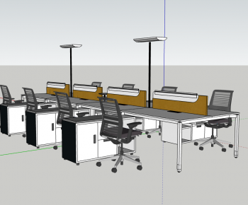 Modern Office Desk And Chair-ID:216409929