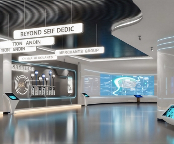 Modern Exhibition Hall-ID:701740987