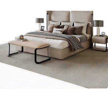 Modern Double Bed-ID:536214111