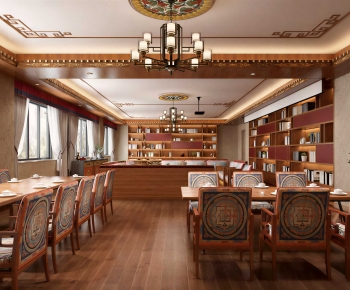 New Chinese Style Dining Room-ID:987526894