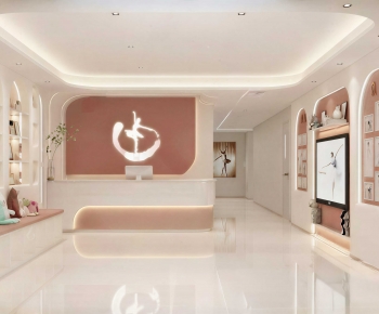 Modern Office Reception Desk-ID:500411034