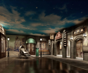 Retro Style Exhibition Hall-ID:196260938