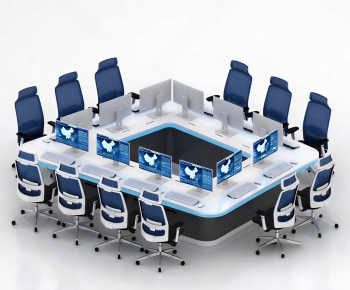 Modern Office Desk And Chair-ID:129571914