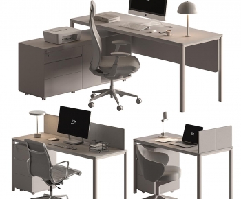 Modern Office Desk And Chair-ID:562376986