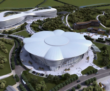 Modern Architectural Bird's-eye View Planning-ID:387365102