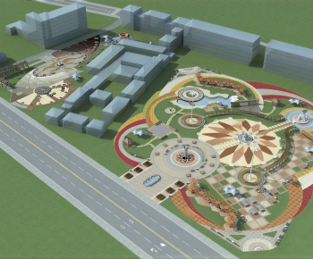 Modern Architectural Bird's-eye View Planning-ID:345870029