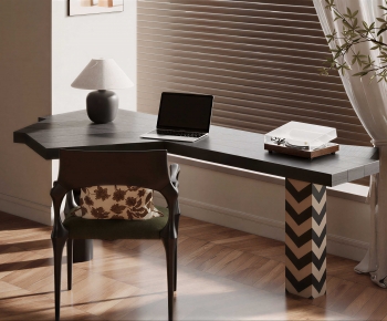 French Style Computer Desk And Chair-ID:814518931