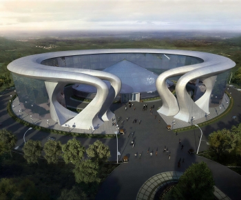 Modern Architecture Of Artistic Style-ID:427457095