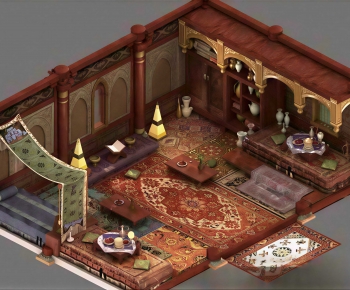 New Chinese Style Cartoon House-ID:636269093