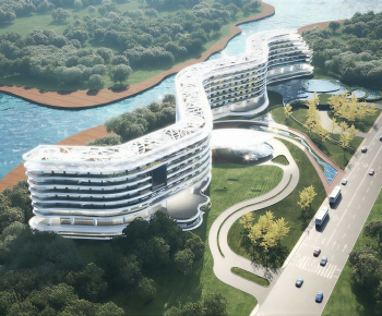 Modern Architectural Bird's-eye View Planning-ID:765611896