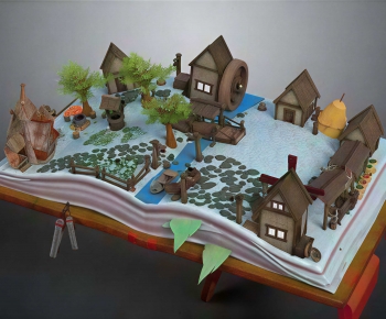 Modern Cartoon House-ID:670952084