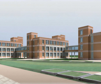 Modern School Building-ID:529992105