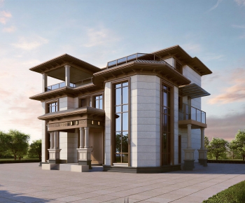 New Chinese Style Detached Villa-ID:417593005