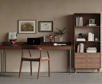 Modern Computer Desk And Chair-ID:835462095