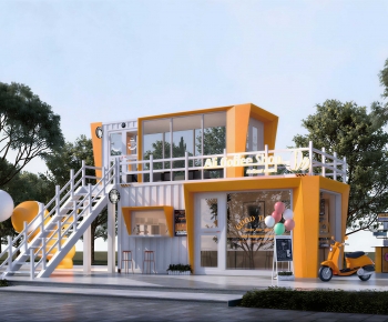 Modern Appearance Of Commercial Building-ID:614536055