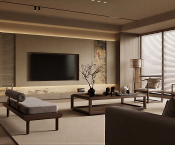 New Chinese Style A Living Room-ID:151100296