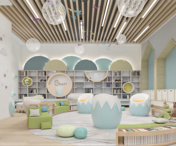 Modern Children's Reading Room-ID:589874034