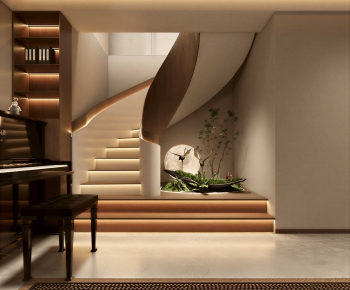 New Chinese Style Stairwell-ID:899436957