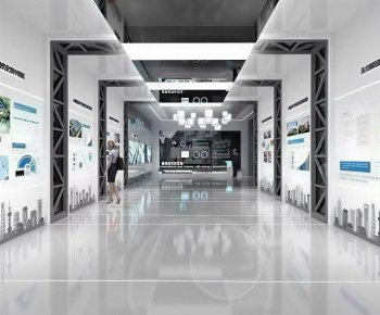 Modern Exhibition Hall-ID:725868946