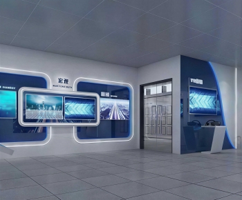 Modern Exhibition Hall-ID:612824928