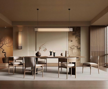 New Chinese Style Dining Room-ID:343010429