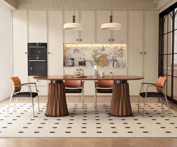 French Style Dining Table And Chairs-ID:415967946