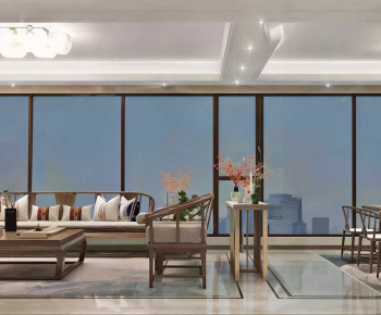 New Chinese Style A Living Room-ID:259048945