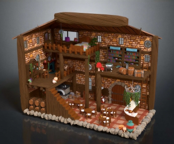 Modern Cartoon House-ID:636543043