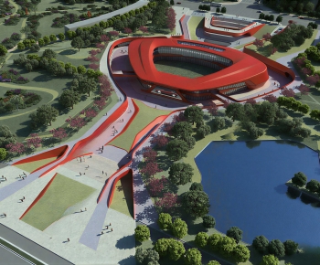 Modern Architectural Bird's-eye View Planning-ID:856803891