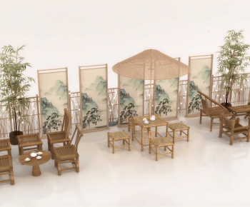 New Chinese Style Tea Tables And Chairs-ID:644412994