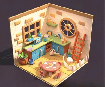 Modern Cartoon House-ID:197639944