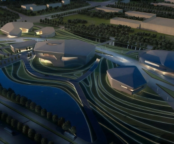 Modern Exhibition Hall-ID:376346117