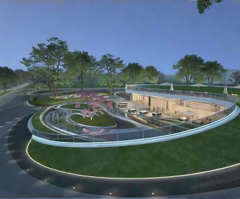 Modern Park Landscape-ID:726511969