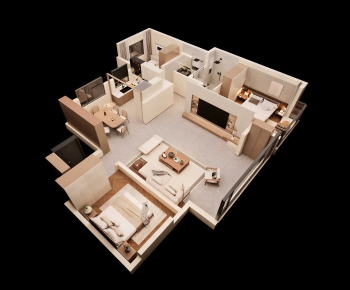 Modern A Bird's-eye View Of Home Decoration-ID:319569116