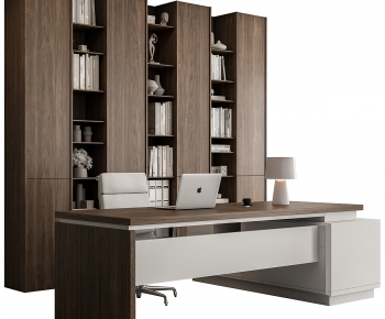 Modern Office Desk And Chair-ID:133491997