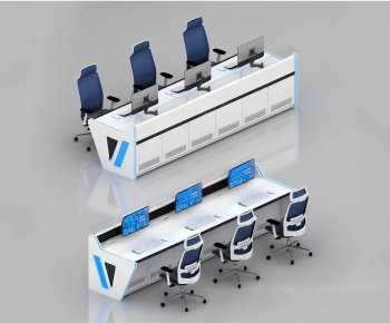 Modern Office Desk And Chair-ID:259110935
