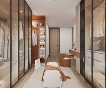 Modern Clothes Storage Area-ID:702552081