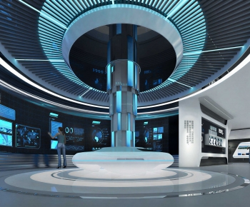 Modern Exhibition Hall-ID:444529129