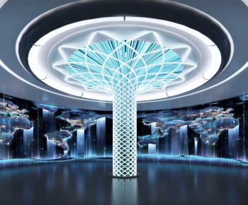 Modern Exhibition Hall-ID:609405993