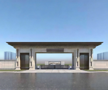 New Chinese Style Facade Element-ID:504276991