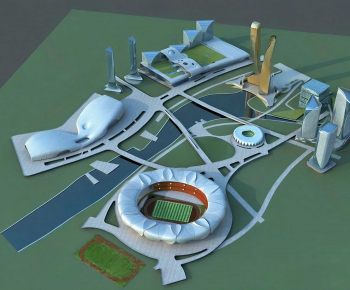 Modern Architectural Bird's-eye View Planning-ID:413347015