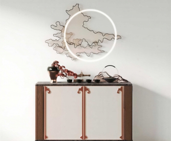 New Chinese Style Side Cabinet-ID:497082952