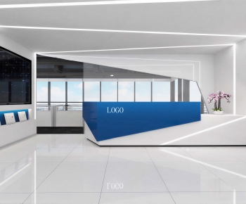 Modern Office Reception Desk-ID:599697112