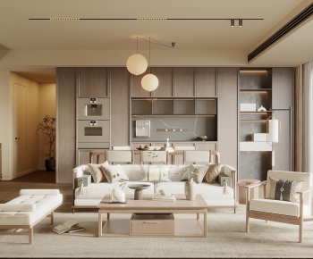 New Chinese Style A Living Room-ID:753288036