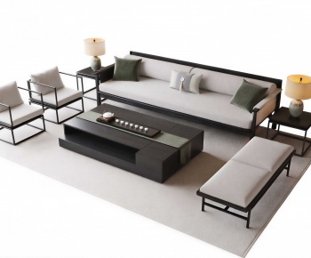 New Chinese Style Sofa Combination-ID:751955991