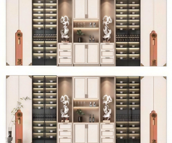 New Chinese Style Wine Cabinet-ID:830729097