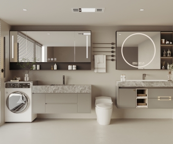 Modern Bathroom Cabinet-ID:163902043