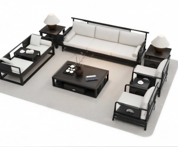 New Chinese Style Sofa Combination-ID:132980119