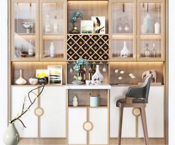 New Chinese Style Wine Cabinet-ID:714694021