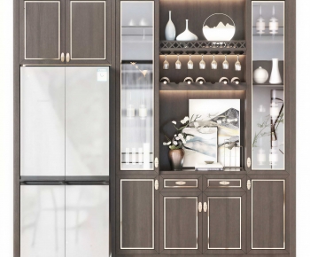 New Chinese Style Wine Cabinet-ID:801651954